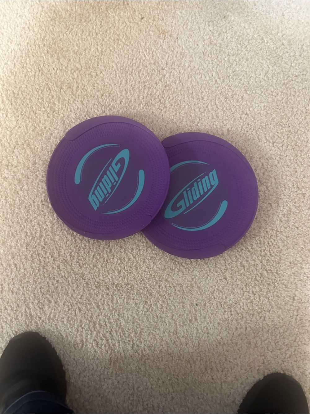 Sliding Purple Sliders with Teal Logo - Pair